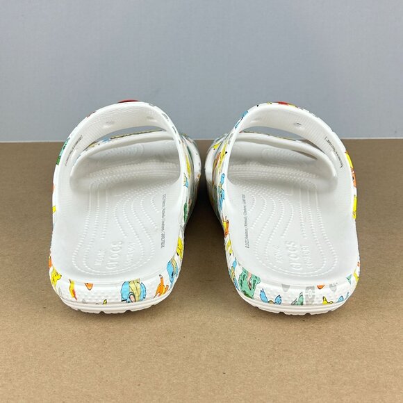 Crocs Classic Pokemon Two Strap Sandals Mens 10 Womens 12 White Multicolor - Picture 4 of 11